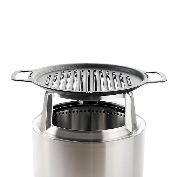 19.5" Fire Pit Cast Iron Grill Top + Hub | Cast Iron Cooking System