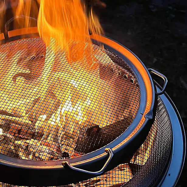 Fire Pit Screen — Mesh Spark Guard