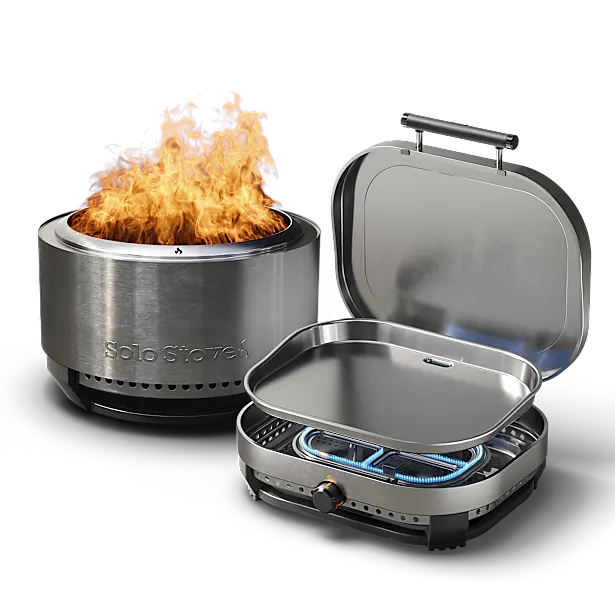 Summit 27" Fire Pit + Steelfire 22" Griddle Bundle