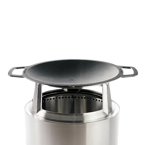 19.5" Fire Pit Cast Iron Wok Top + Hub | Fire Pit Cooking System