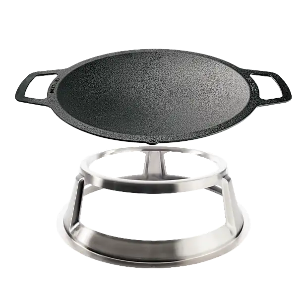 15" Fire Pit Cast Iron Wok Top + Hub | Fire Pit Cast Iron Cooking