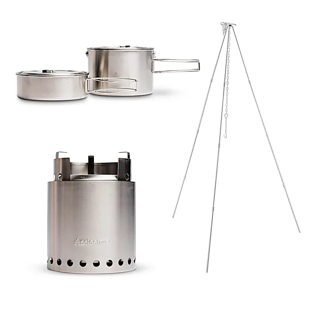 Campfire Camp Stove Gear Kit | Campfire, Two Pot Set, Tripod