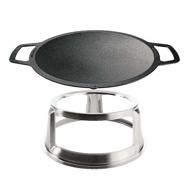 19.5" Fire Pit Cast Iron Wok Top + Hub | Fire Pit Cooking System